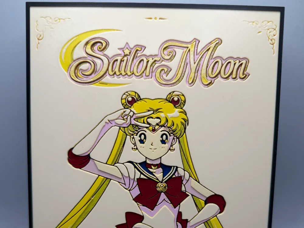 Sailor Moon Hueforge -Sailor Moon by MonkeyForge 3D HueForge model: Sailor Moon Hueforge -Sailor Moon by MonkeyForge 3D