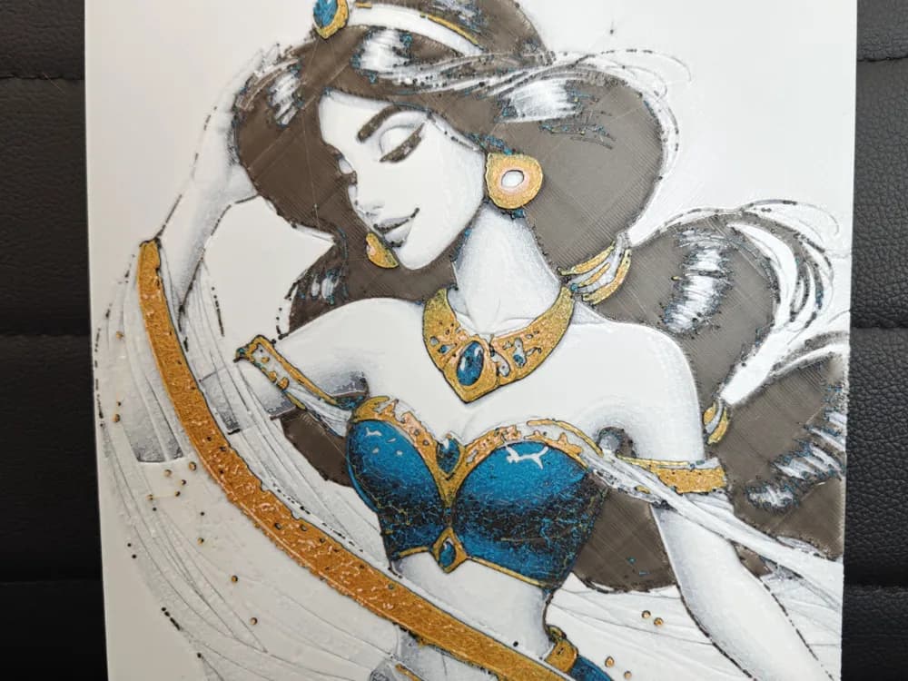 Princess Jasmine by TheHueforgeLady HueForge model: Princess Jasmine by TheHueforgeLady
