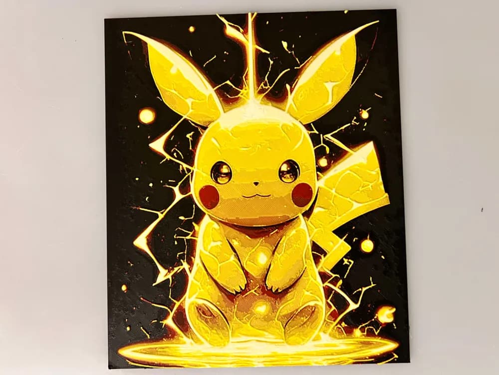 Pikachu by 3djd HueForge model: Pikachu by 3djd