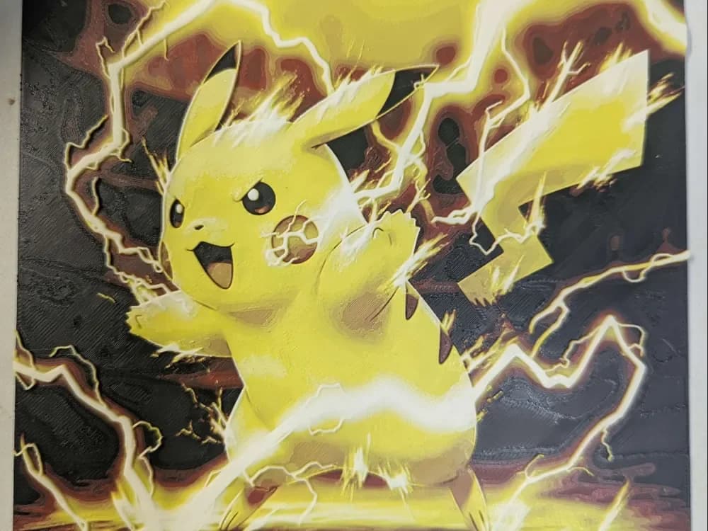 hueforge pikachu v5 by ZombiePaint3D HueForge model: hueforge pikachu v5 by ZombiePaint3D
