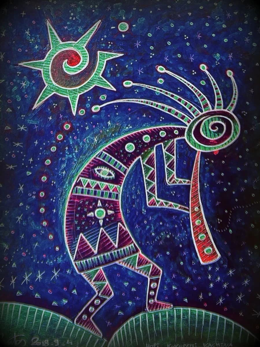 Kokopelli - joueur de flûte by Cré'Art 3D HueForge model: Kokopelli - joueur de flûte by Cré'Art 3D