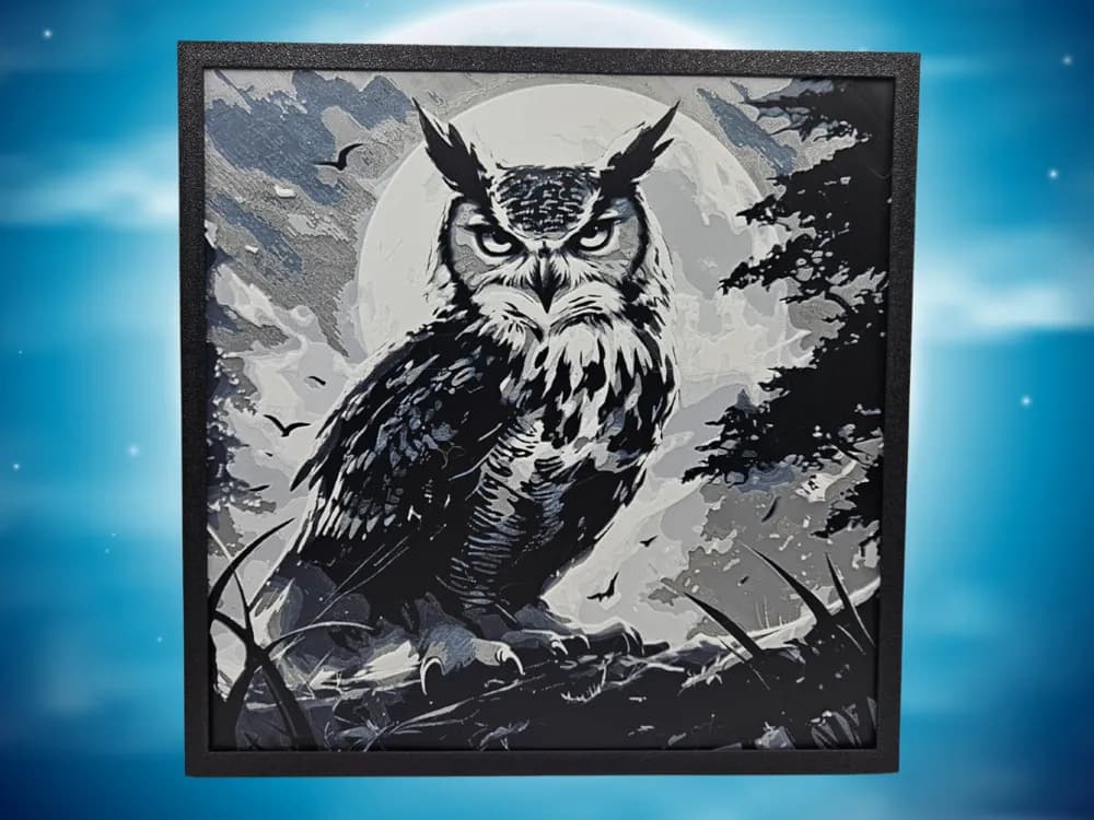 Nightwing Owl by BusyKikiBee HueForge model: Nightwing Owl by BusyKikiBee