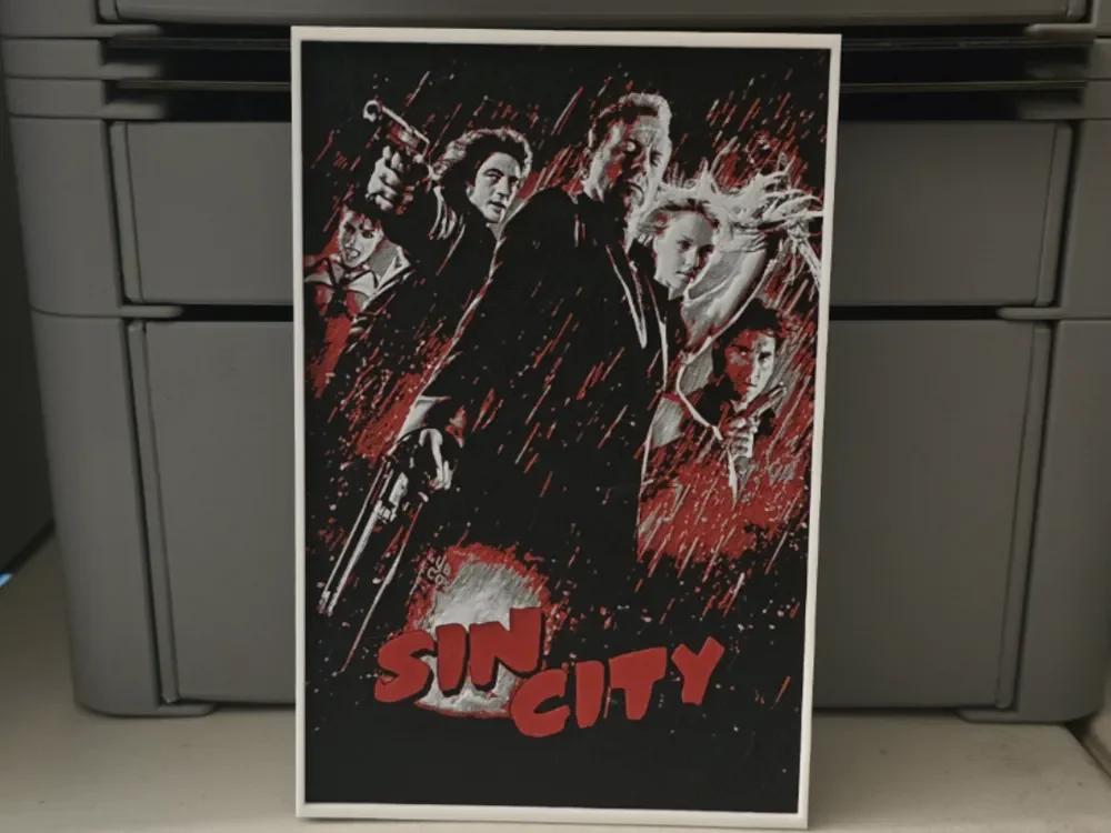 Sin City Movie Poster - Hueforge Art by Lumpy3D HueForge model: Sin City Movie Poster - Hueforge Art by Lumpy3D