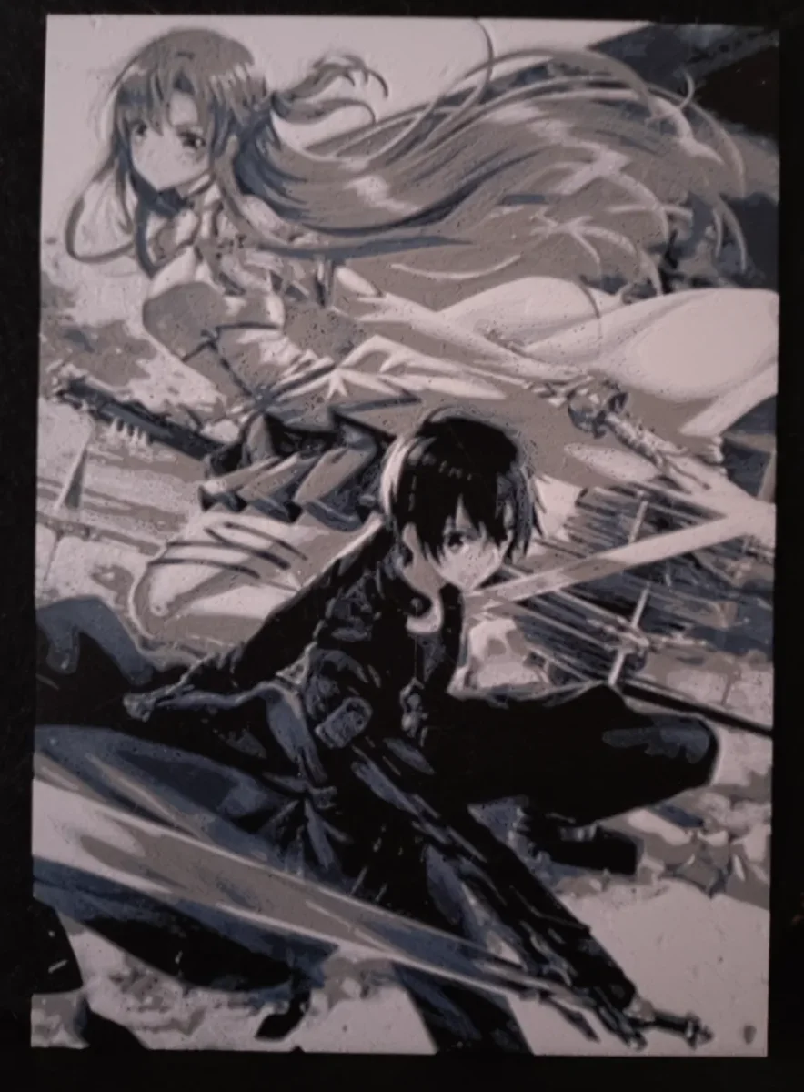 HueForge model: Sword Art Online Kirito and Asuna (HueForge) by Asgar3D