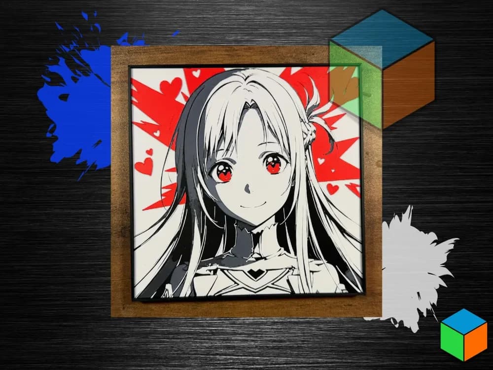 Asuna — HueForge Wall Art | Sword Art Online Asuna — HueForge Wall Art | Sword Art Online