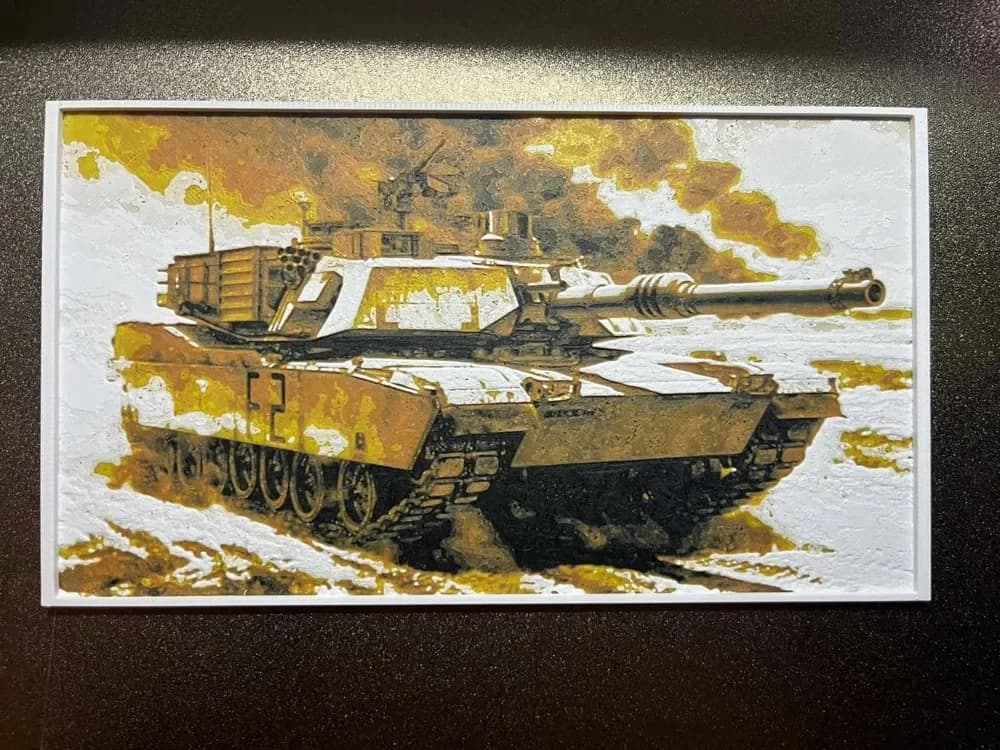 M1 Abrams by Garuda3D HueForge model: M1 Abrams by Garuda3D