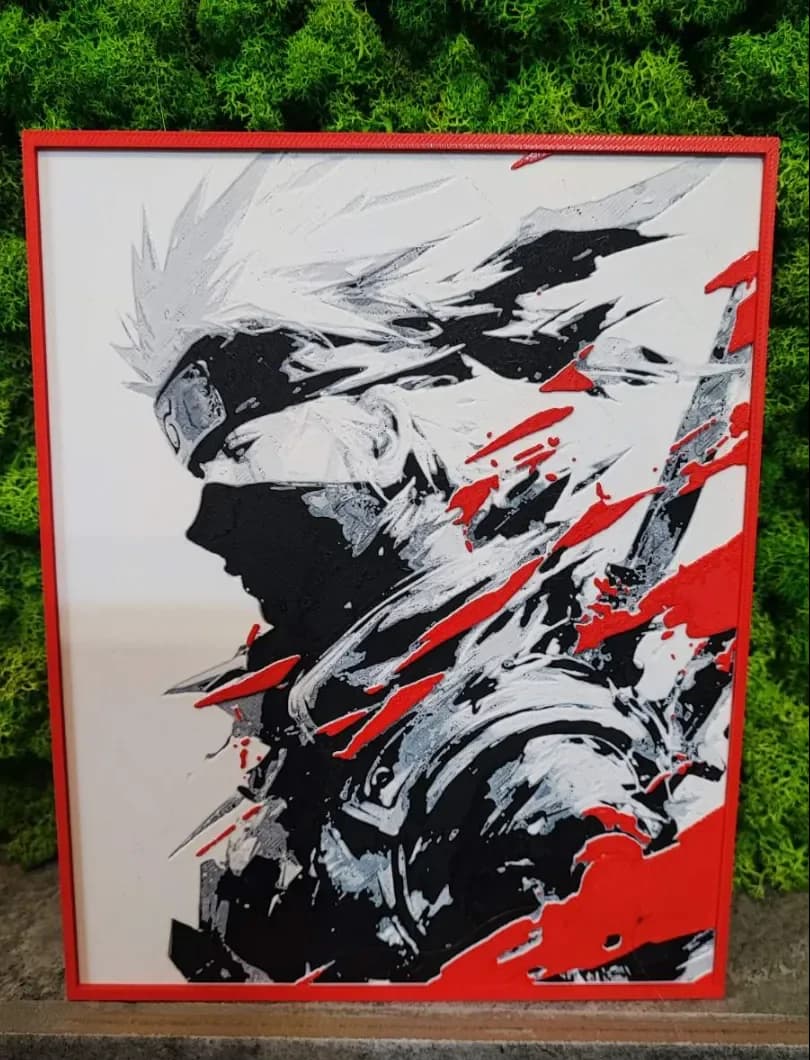 Teacher Kakashi by Garuda3D HueForge model: Teacher Kakashi by Garuda3D