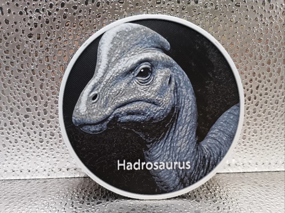 Hadrosaurus Coaster – Hueforge by Borishotch Industries HueForge model: Hadrosaurus Coaster – Hueforge by Borishotch Industries