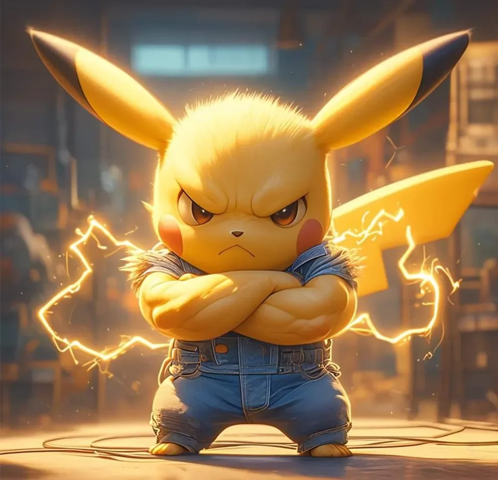 Pikachu Mega Flex by Garuda3D HueForge model: Pikachu Mega Flex by Garuda3D
