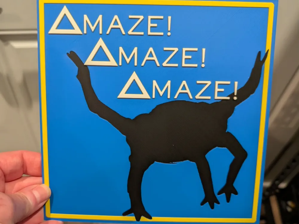 AMAZE! AMAZE! AMAZE! – Rocky Silhouette HueForge by IslandLooter HueForge model: AMAZE! AMAZE! AMAZE! – Rocky Silhouette HueForge by IslandLooter
