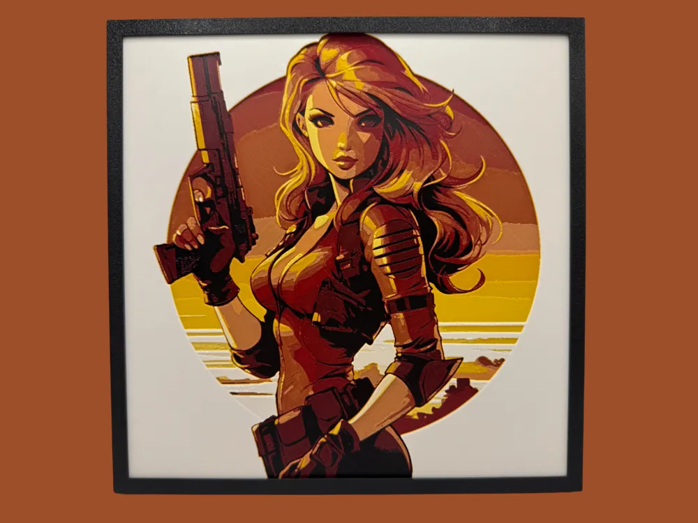 HueForge model: Scarlet - G.I. Joe by Canadian Gamer