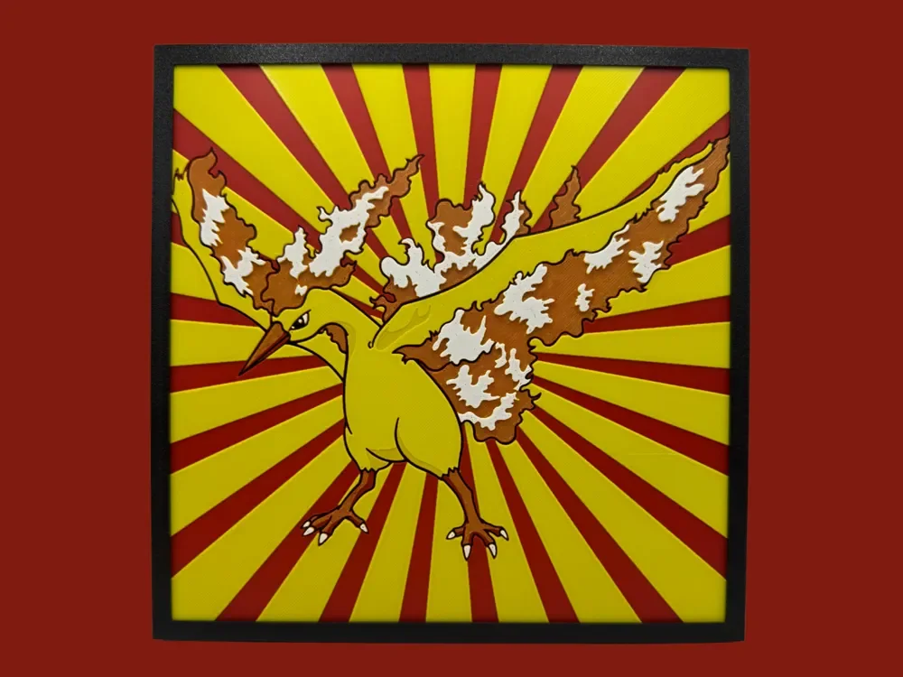 Moltres by Canadian Gamer HueForge model: Moltres by Canadian Gamer