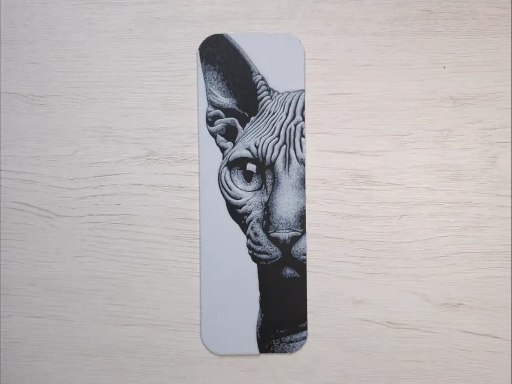 Cat Sphynx Bookmark by Atrus Design HueForge model: Cat Sphynx Bookmark by Atrus Design