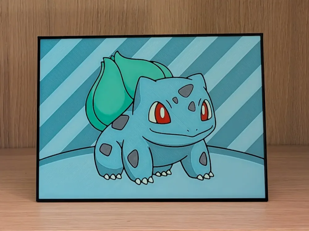 Bulbasaur Hueforge & Frame by Nextopia HueForge model: Bulbasaur Hueforge & Frame by Nextopia