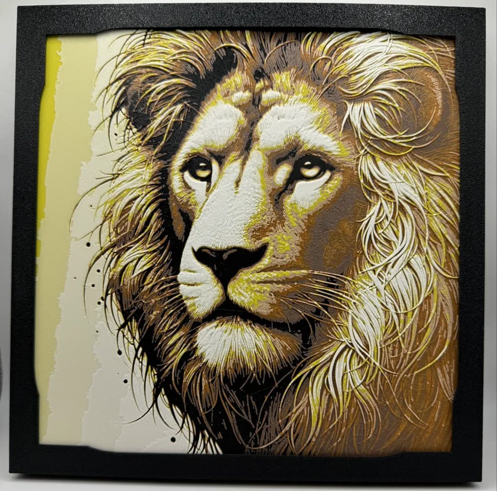 Lion Hueforge by Canadian Gamer HueForge model: Lion Hueforge by Canadian Gamer