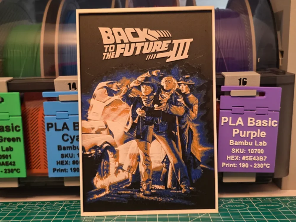 Back to the Future Part III Poster V2 - Hueforge by Lumpy3D HueForge model: Back to the Future Part III Poster V2 - Hueforge by Lumpy3D