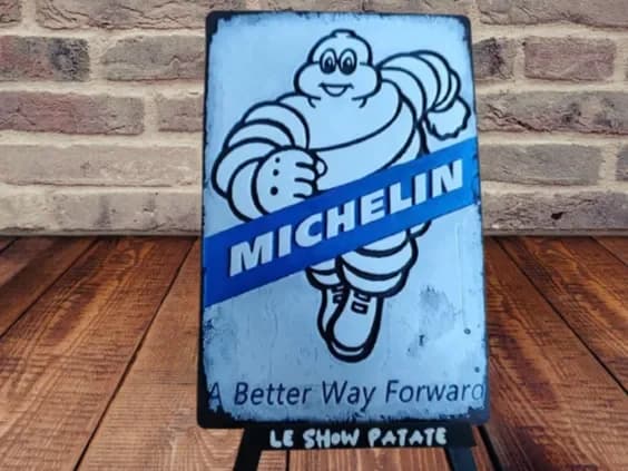 Plaque vintage Michelin hueforge by leshowpatate HueForge model: Plaque vintage Michelin hueforge by leshowpatate