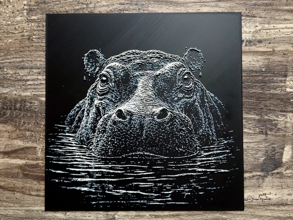 Hippopotamus Wildlife Series by novy HueForge model: Hippopotamus Wildlife Series by novy