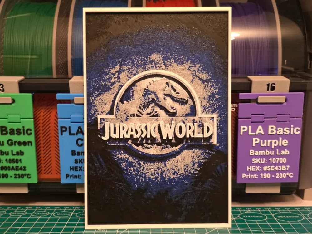 Jurassic World Movie Poster - Hueforge Art