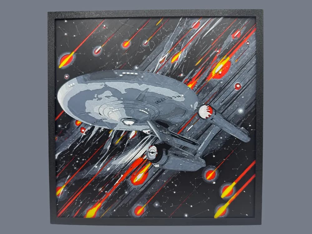 HueForge model: USS Enterprise - Star Trek by Canadian Gamer