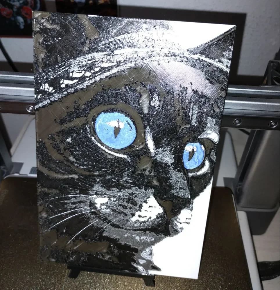 BLUE EYED CAT by FYTY112 HueForge model: BLUE EYED CAT by FYTY112