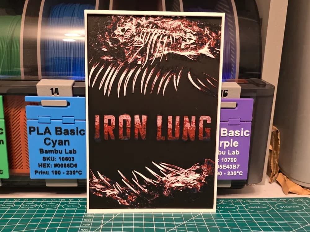 Iron Lung Movie Poster - Hueforge Art by Lumpy3D HueForge model: Iron Lung Movie Poster - Hueforge Art by Lumpy3D