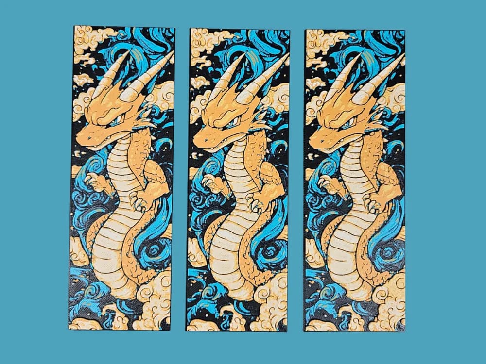 Dragon Bookmark by BusyKikiBee HueForge model: Dragon Bookmark by BusyKikiBee