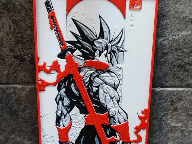 Goku Shinobi by Garuda3D HueForge model: Goku Shinobi by Garuda3D