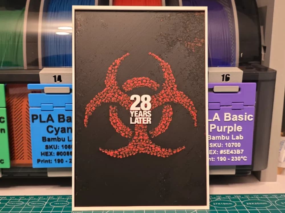 HueForge model: 28 Years Later Movie Poster - Hueforge Art by Lumpy3D