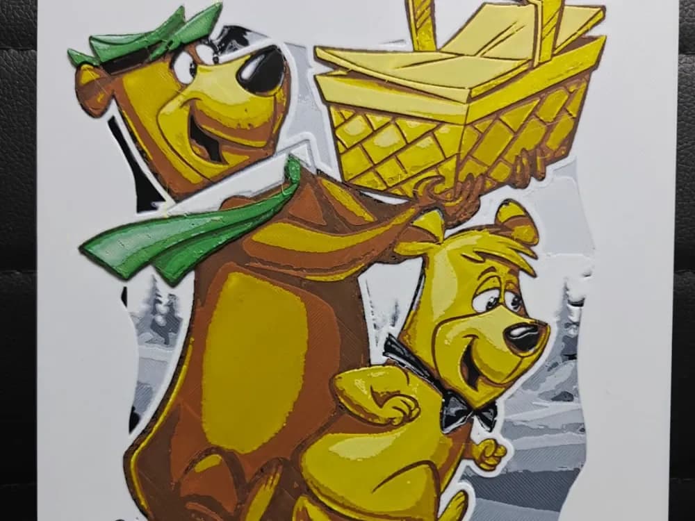 Yogi and Boo Boo Bear by TheHueforgeLady HueForge model: Yogi and Boo Boo Bear by TheHueforgeLady