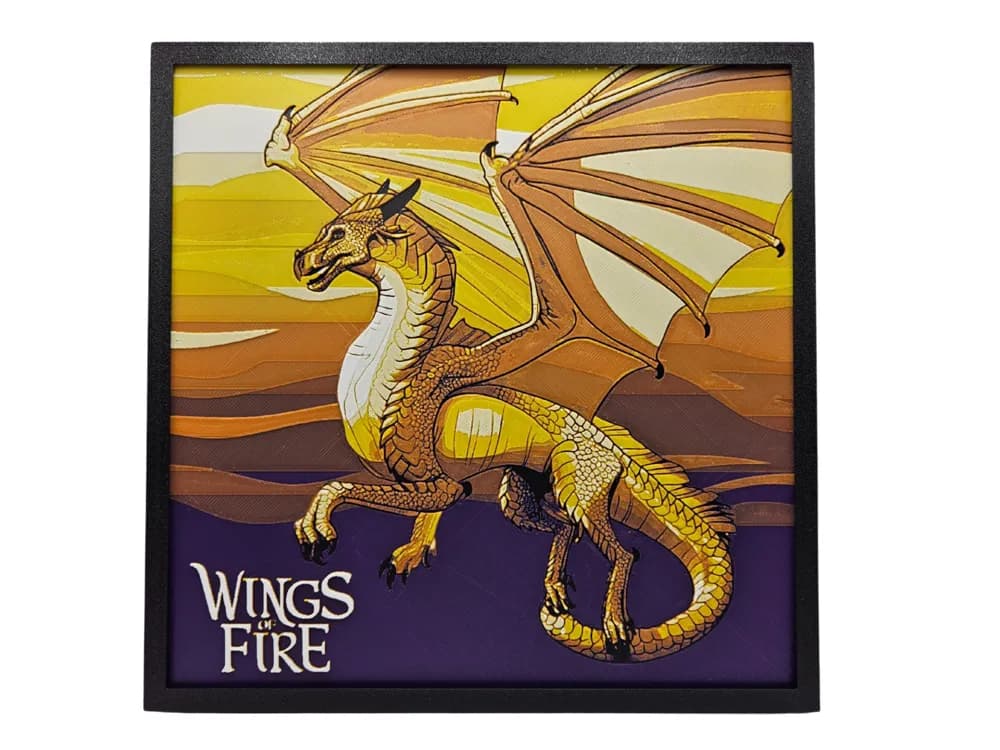 Sunny of the Sandwing Clan (Wings of Fire) by BusyKikiBee HueForge model: Sunny of the Sandwing Clan (Wings of Fire) by BusyKikiBee