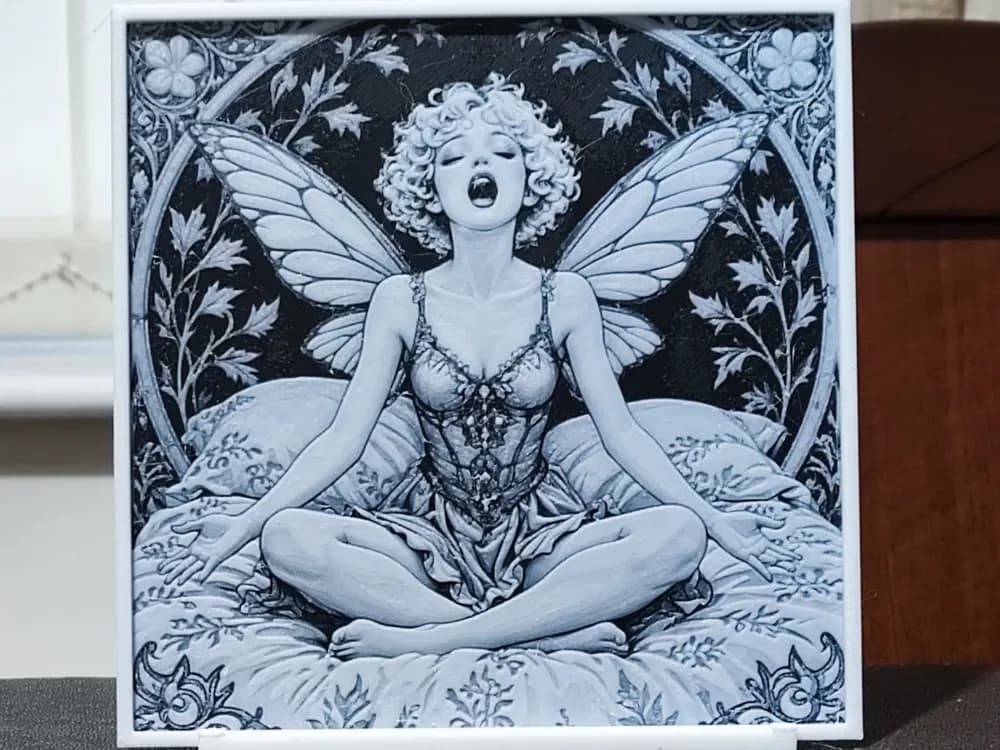 The Tired Fairy - HueForge 2 Color by BoDad HueForge model: The Tired Fairy - HueForge 2 Color by BoDad