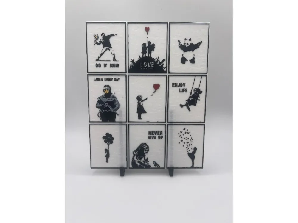 Banksy - Never Give Up - Hueforge Print Banksy - Never Give Up - Hueforge Print