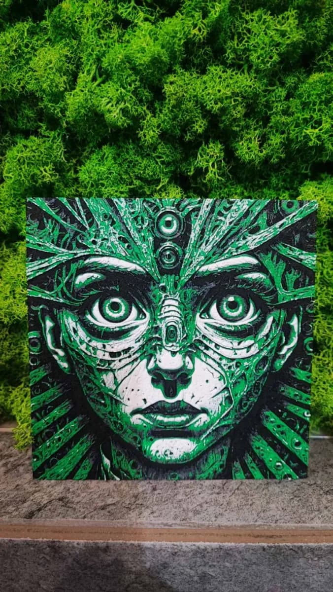 HueForge model: Green Eyes by Garuda3D