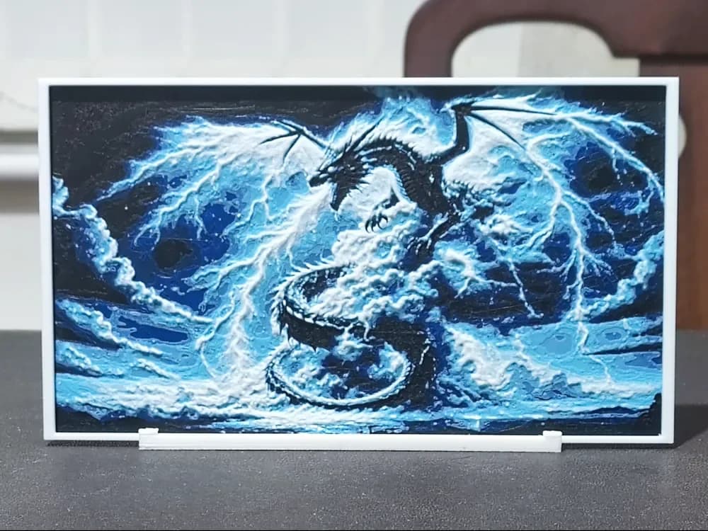 Storm Dragon - HueForge 4 Color by BoDad HueForge model: Storm Dragon - HueForge 4 Color by BoDad
