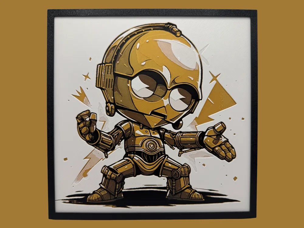 C3PO - Chibi Edition by Canadian Gamer HueForge model: C3PO - Chibi Edition by Canadian Gamer