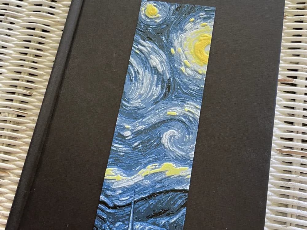 A Starry Night Bookmark by 3D_Forged HueForge model: A Starry Night Bookmark by 3D_Forged