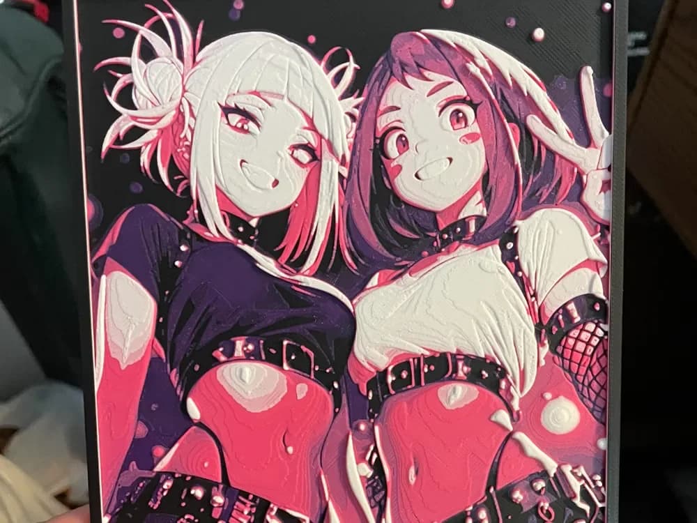 Party Girls V4 Hueforge by Advancedtechworldwide HueForge model: Party Girls V4 Hueforge by Advancedtechworldwide