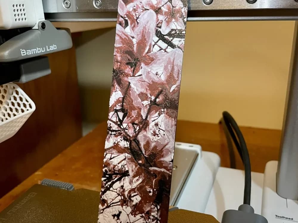Mulan Magnolia Bookmark by 3D_Forged HueForge model: Mulan Magnolia Bookmark by 3D_Forged