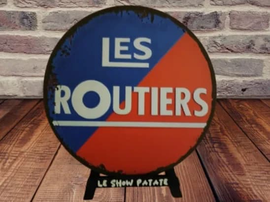 Vintage Les Routiers Plaque by leshowpatate HueForge model: Vintage Les Routiers Plaque by leshowpatate