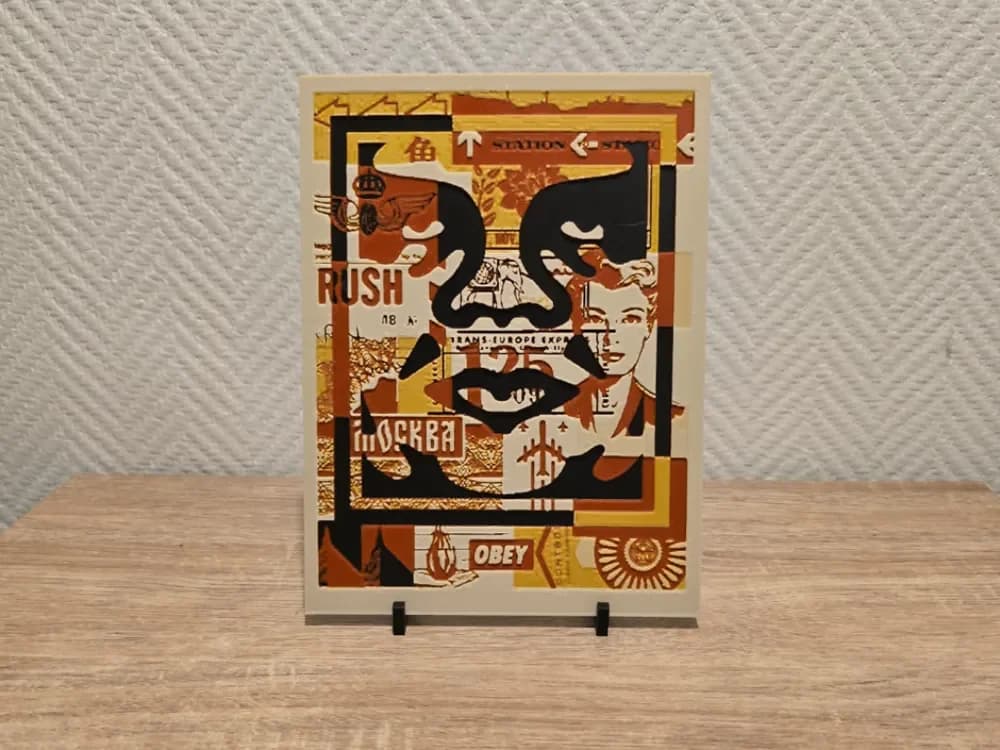 Rush Obey Street art hueforge by Kactus Fpv HueForge model: Rush Obey Street art hueforge by Kactus Fpv