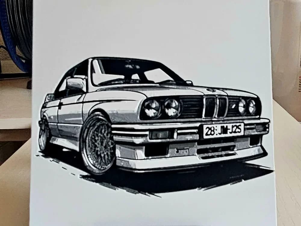 BMW Retro by Mano's 3d_Art HueForge model: BMW Retro by Mano's 3d_Art