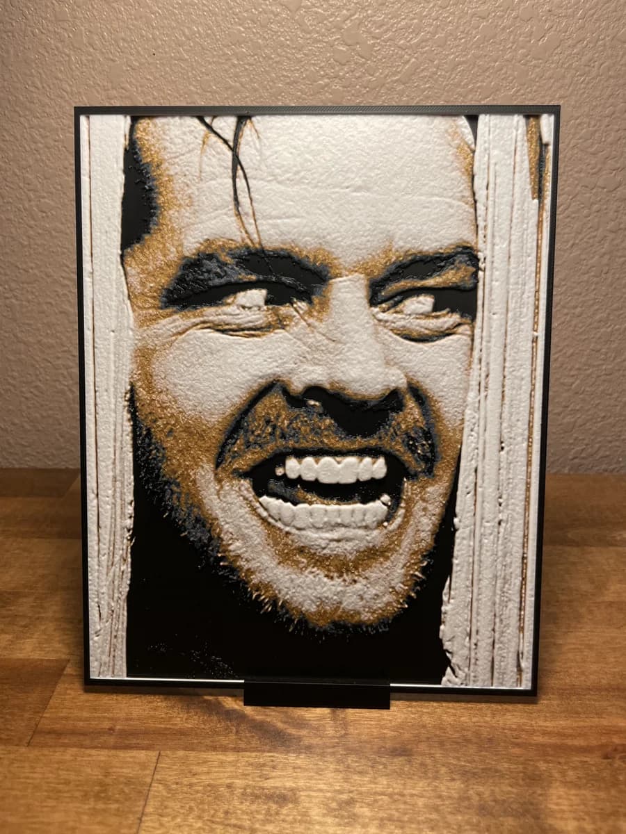 The Shinning - "Here's Johnny!" by Cloudy Nostalgia HueForge model: The Shinning - "Here's Johnny!" by Cloudy Nostalgia