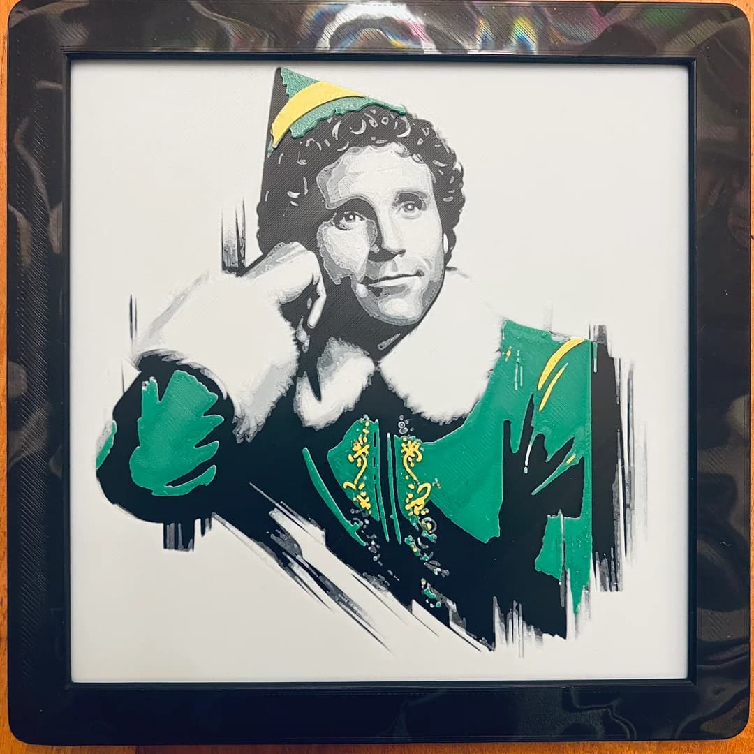 Elf(Multi-Colored) by JustBe 3D Printing HueForge model: Elf(Multi-Colored) by JustBe 3D Printing