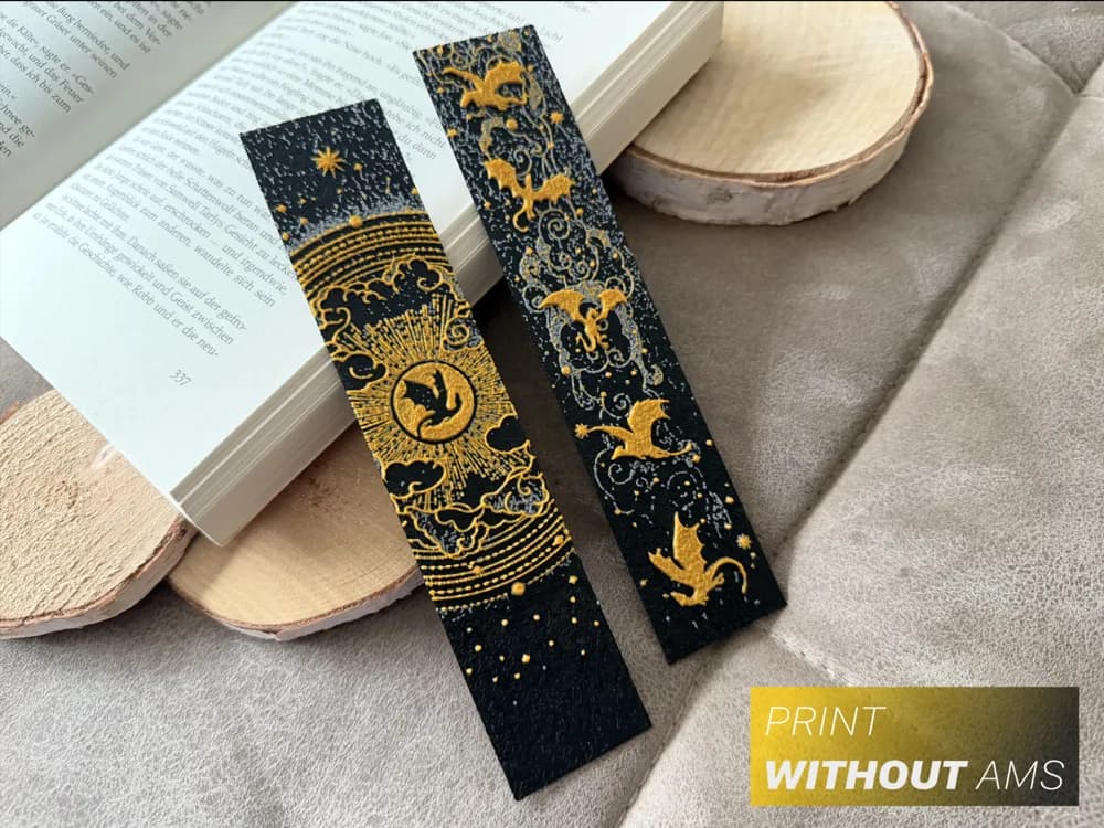 Dragons in the sun - Bookmarks by Loupes HueForge model: Dragons in the sun - Bookmarks by Loupes