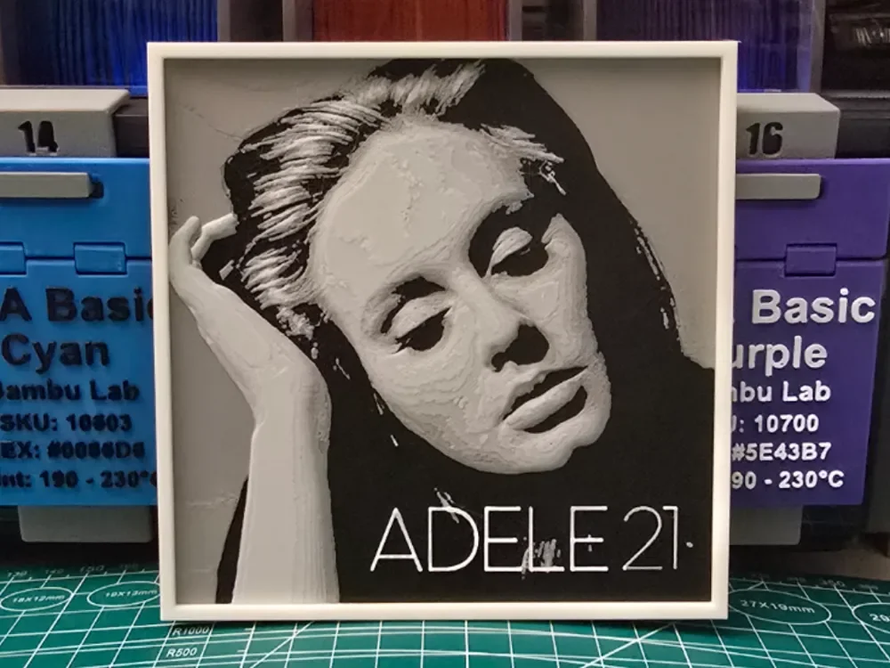 Adele "21" Album - Hueforge Art by Lumpy3D HueForge model: Adele "21" Album - Hueforge Art by Lumpy3D