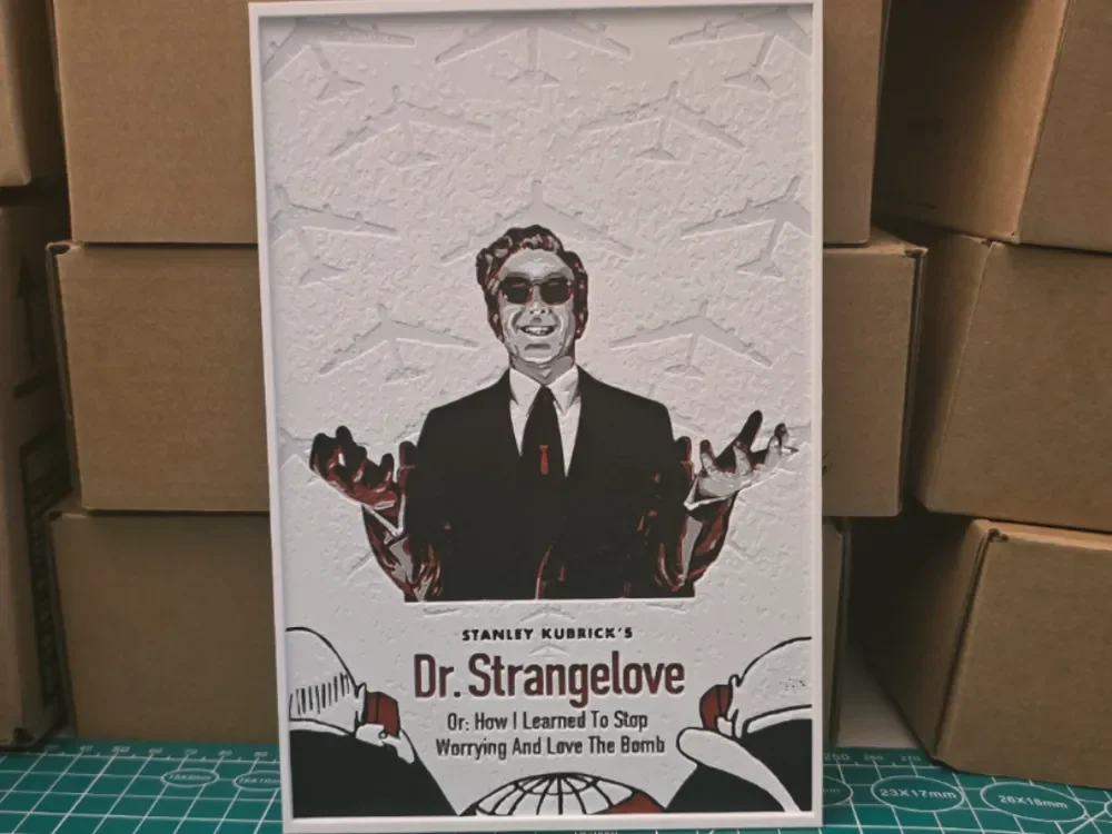 Dr. Strangelove Movie Poster - Hueforge Art by Lumpy3D HueForge model: Dr. Strangelove Movie Poster - Hueforge Art by Lumpy3D