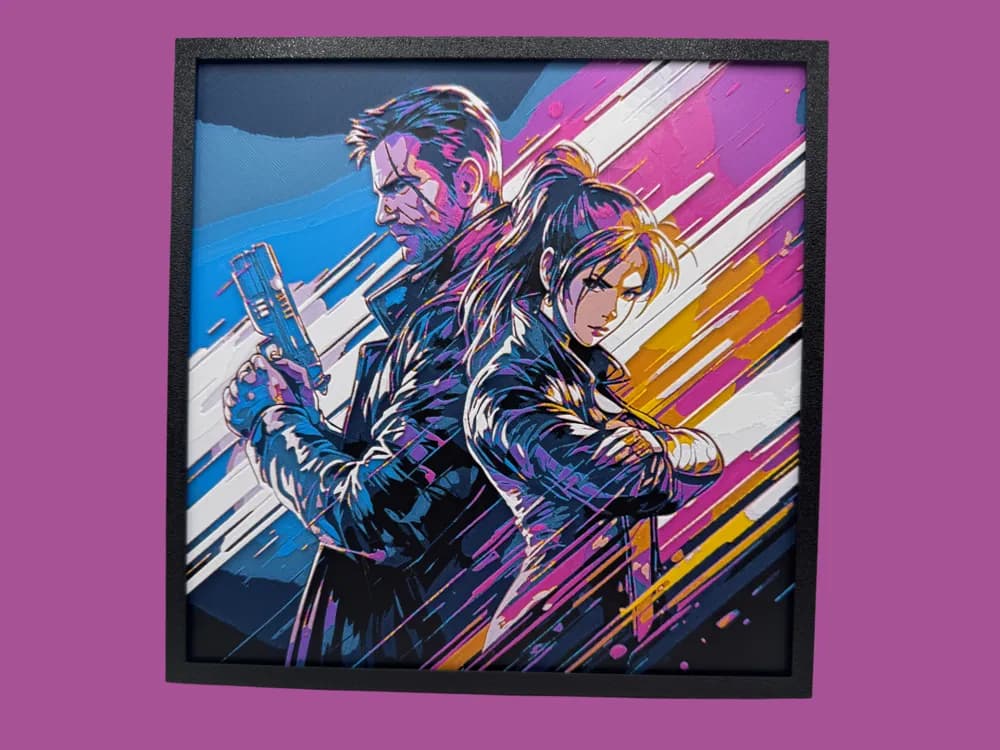 Officer K and Joi - Blade Runner 2049 by Canadian Gamer HueForge model: Officer K and Joi - Blade Runner 2049 by Canadian Gamer