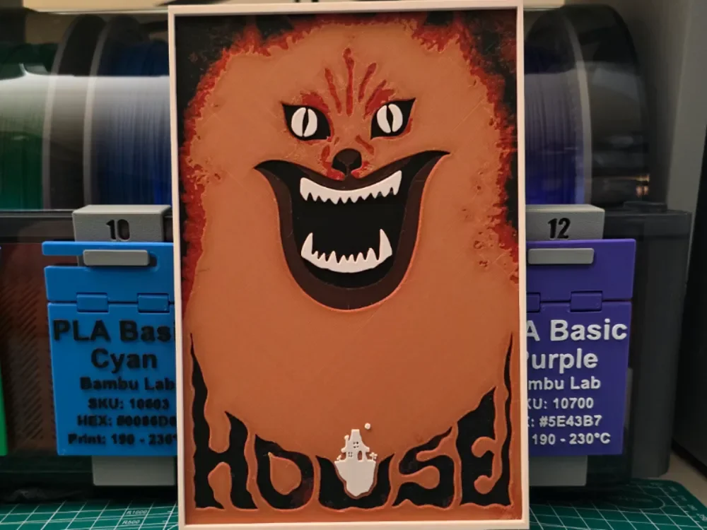 House Movie Poster - Hueforge Art by Lumpy3D HueForge model: House Movie Poster - Hueforge Art by Lumpy3D