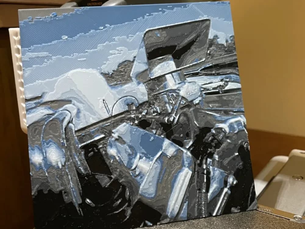 Jet Boat Big Block by 3D_Forged HueForge model: Jet Boat Big Block by 3D_Forged